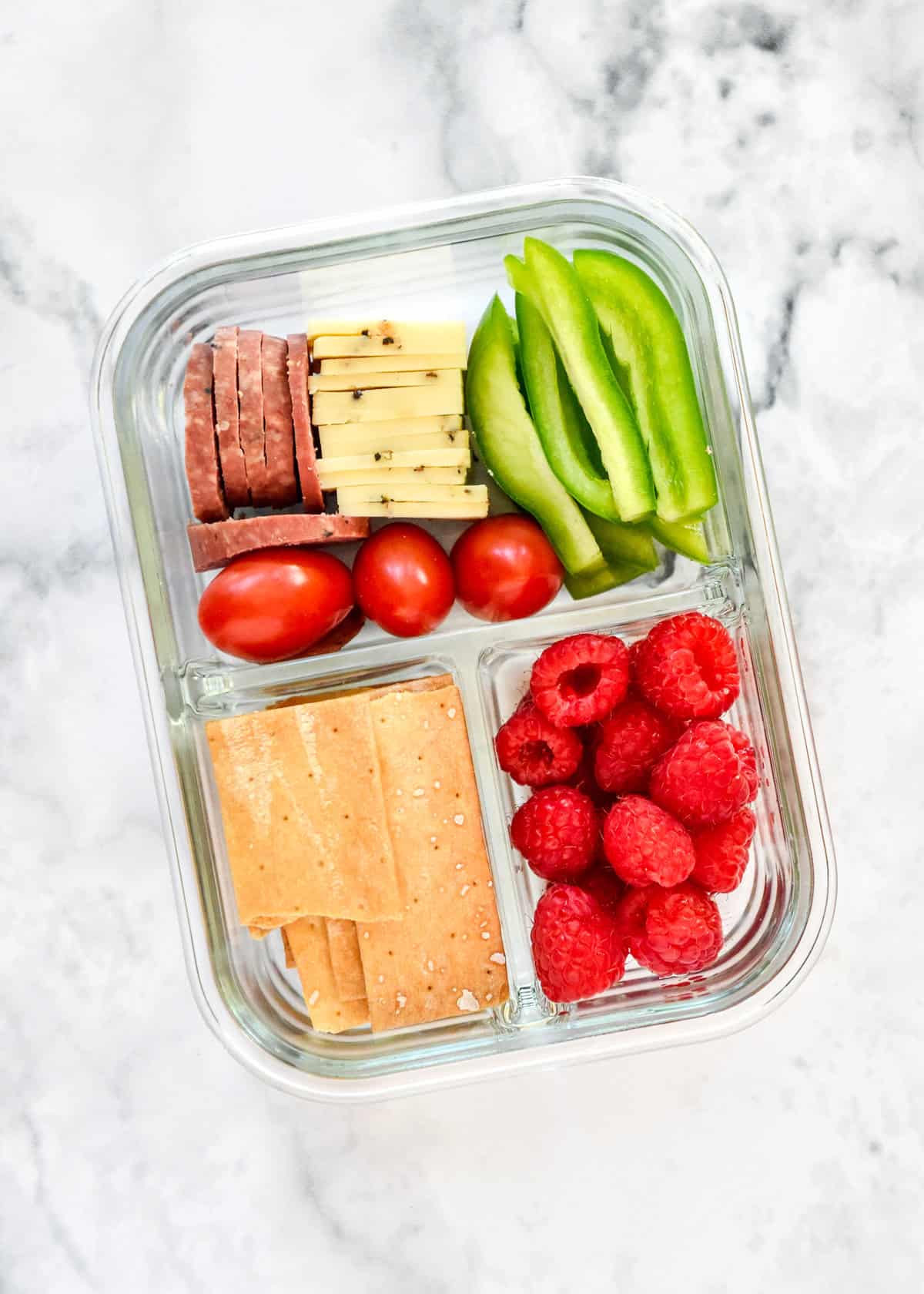 DIY Adult Lunchable Sausage and Peppers Combo
