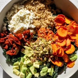 Kale and Sweet Potato Salad with Balsamic-Tahini Dressing